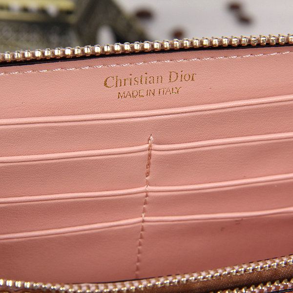 dior wallet calfksin leather 116 lemonyellow&pink